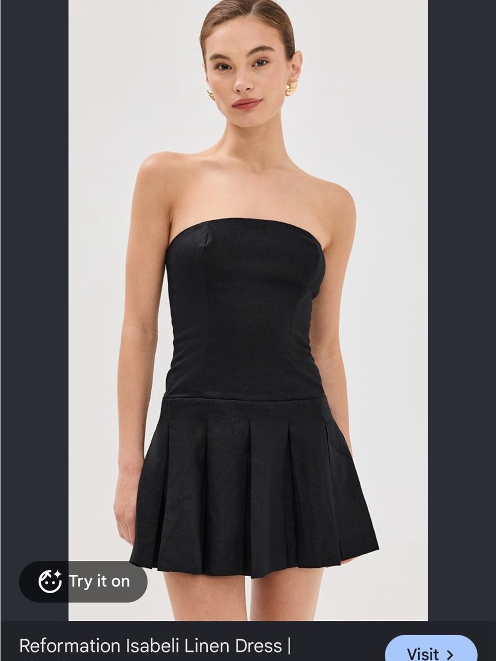 Reformation Isabeli Linen Mini Dress